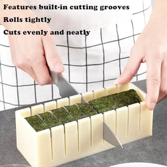BOROLA Sushi Maker Mold Kit Easy DIY Rice Ball Press Plastic Shaper Tool Home Kitchen (Square Type)