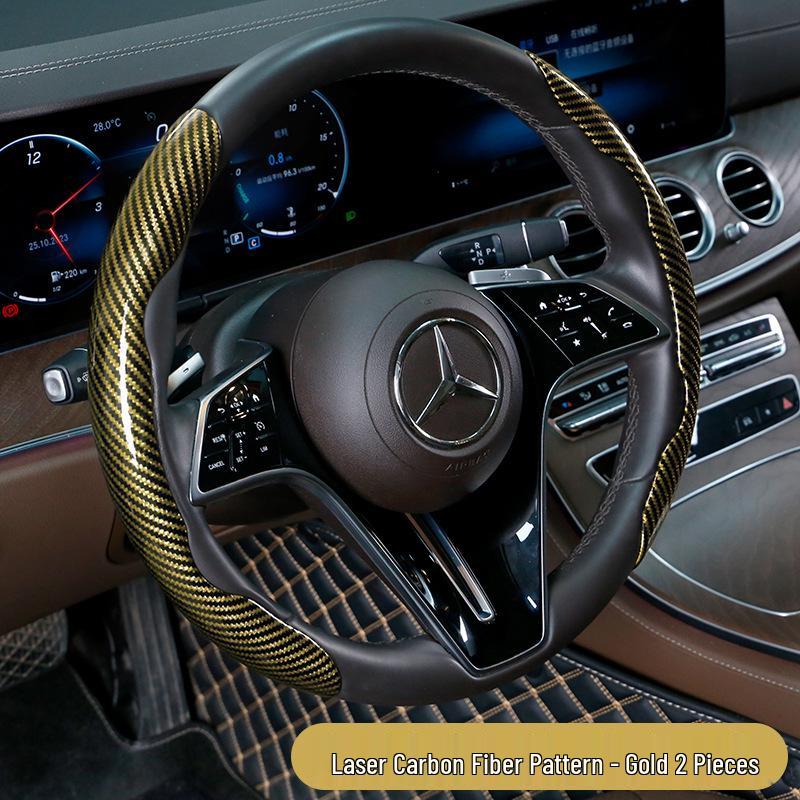 Anti-Slip Carbon Fiber Steering Wheel Cover - Waterproof & Sweatproof Universal