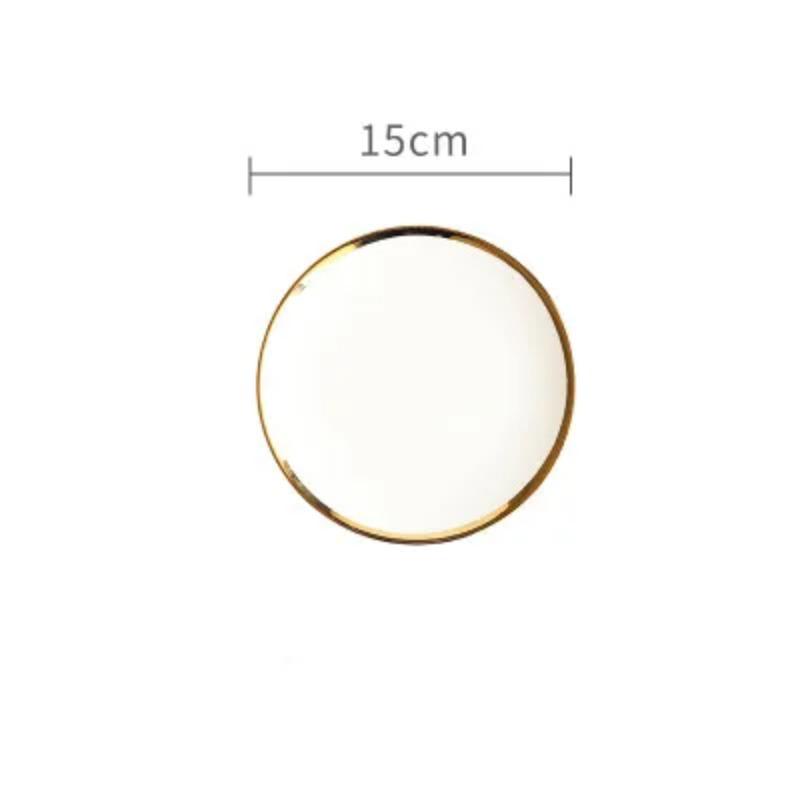 

Керамическая тарелка круглая белая Пномпень серебро 6/8/10 дюймов край скандинавский эл костяной фарфор западная тарелка для закусок домашние кухонные принадлежности