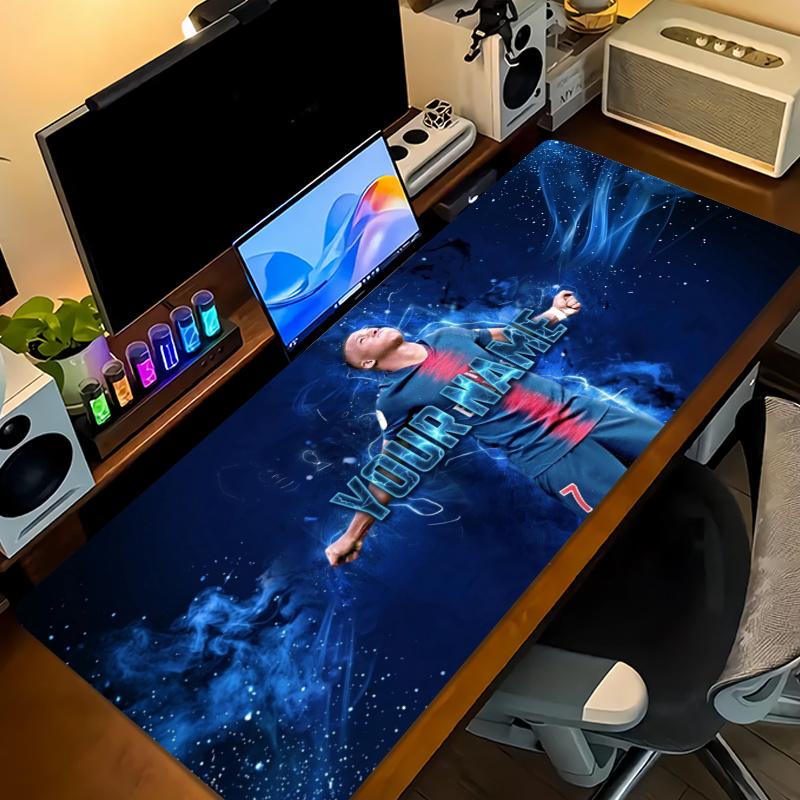 Custom Name Soccer Jersey Custom Name Large Size Mouse Pad Gaming Table Cushion Nonslip Laptop Tablet Big XXL Mat Mini PC Playmat With Lock edge