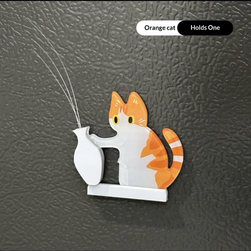 Acryl Katzen Schnurrhaare Sammlung Ornamente Magnetisch Cartoon Katze Haare Aufbewahrung Katze Schiebende Vase Dekor Kühlschrankmagnet