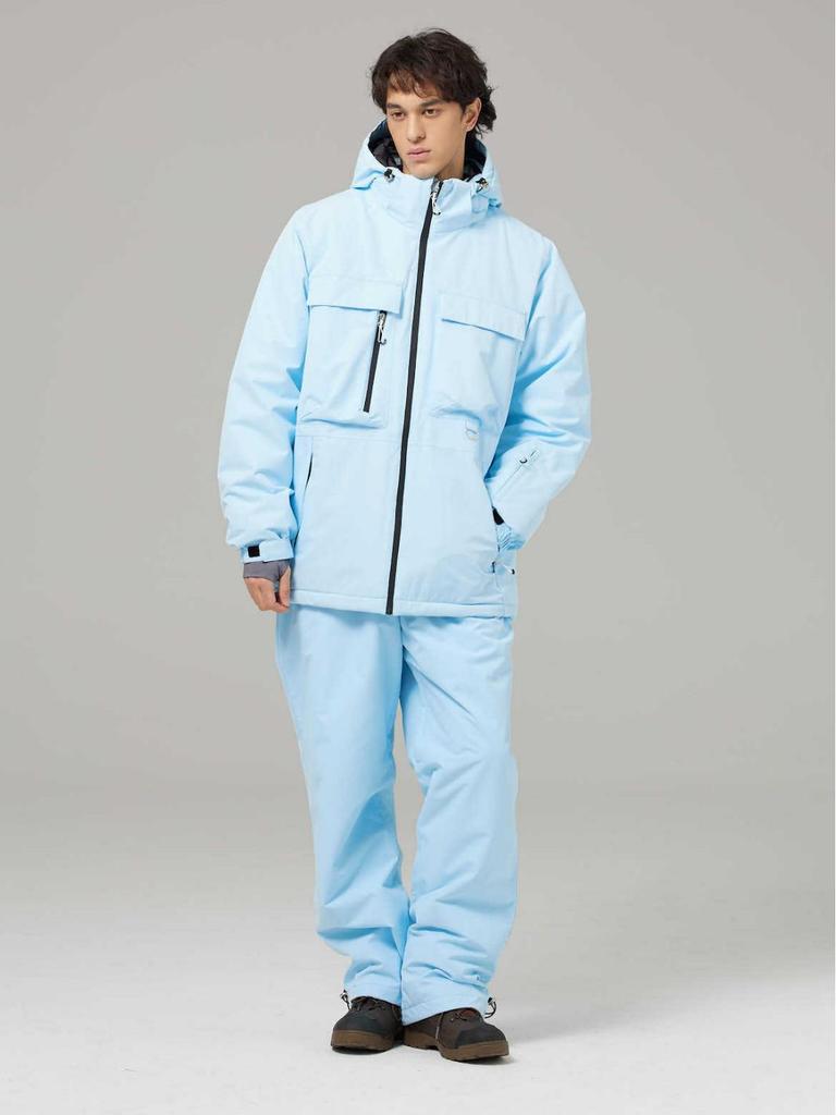 Unisex Logo Ski Suit Set: Warm, Loose-Fit for Snowboarding & Skiing Outdoors