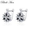 Black Awn Women Jewelry Black Hoop Earrings