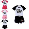 Spy Ninjas Letter Print Kids Tracksuit With Cotton And Polyester For Summer Play And Sports