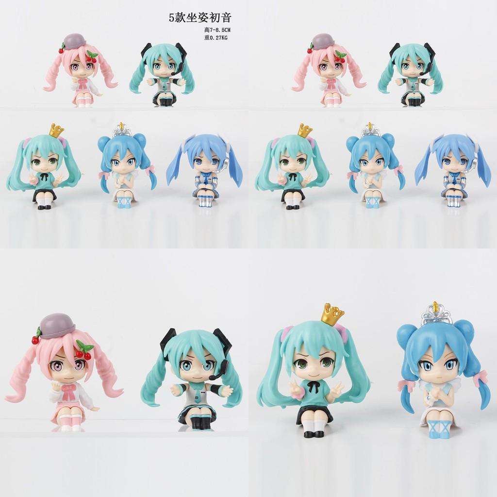 Adorable Hatsune Miku Sitting Crown Anniversary Plush Doll Toy Model Figure