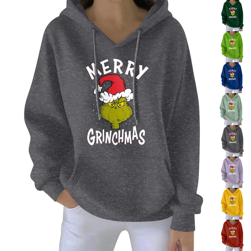 Women's Christmas  Hoodie Funny Cute Christmas Holiday Sweatshirt Pullover