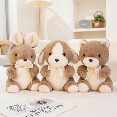 Ribbon Carl Rabbit Plush Toy Claw Machine Doll Push Bear Gift Girl Dog Hug Pillow