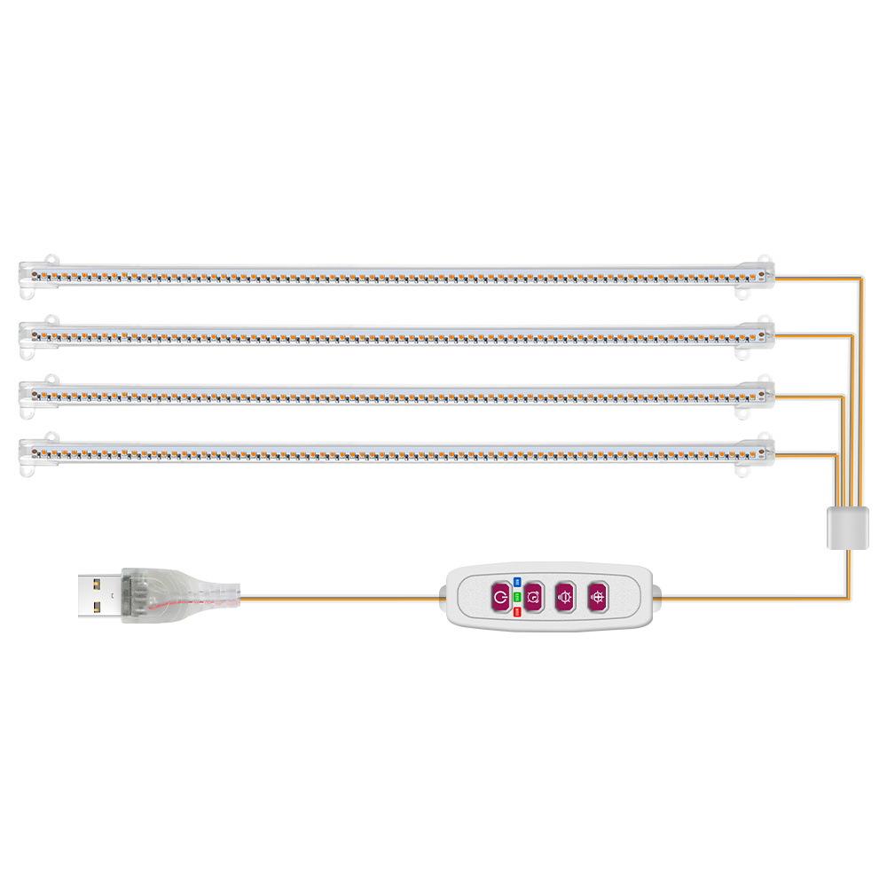 1Pc LED Plant Growth Light Full Spectrum Indoor Plant Light Tube USB Household Succulent Step Potted Planting Fill Light