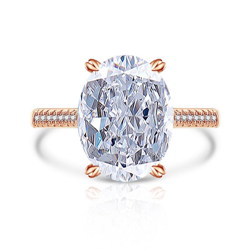 2026 Flash Pigeon Egg Papalacha Ring Luxury High Carbon Diamond Ice Flower Cut Ring Female