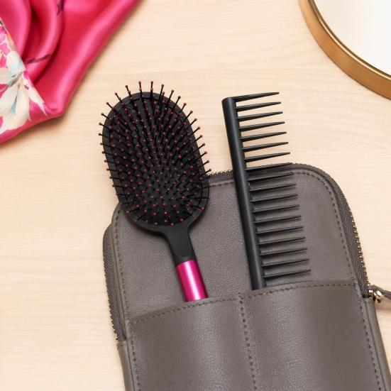 Set Pettine Spazzola per Capelli con Cuscino d'Aria Spazzola Massaggio Cuoio Capelluto con Manico Antiscivolo Antistatico
