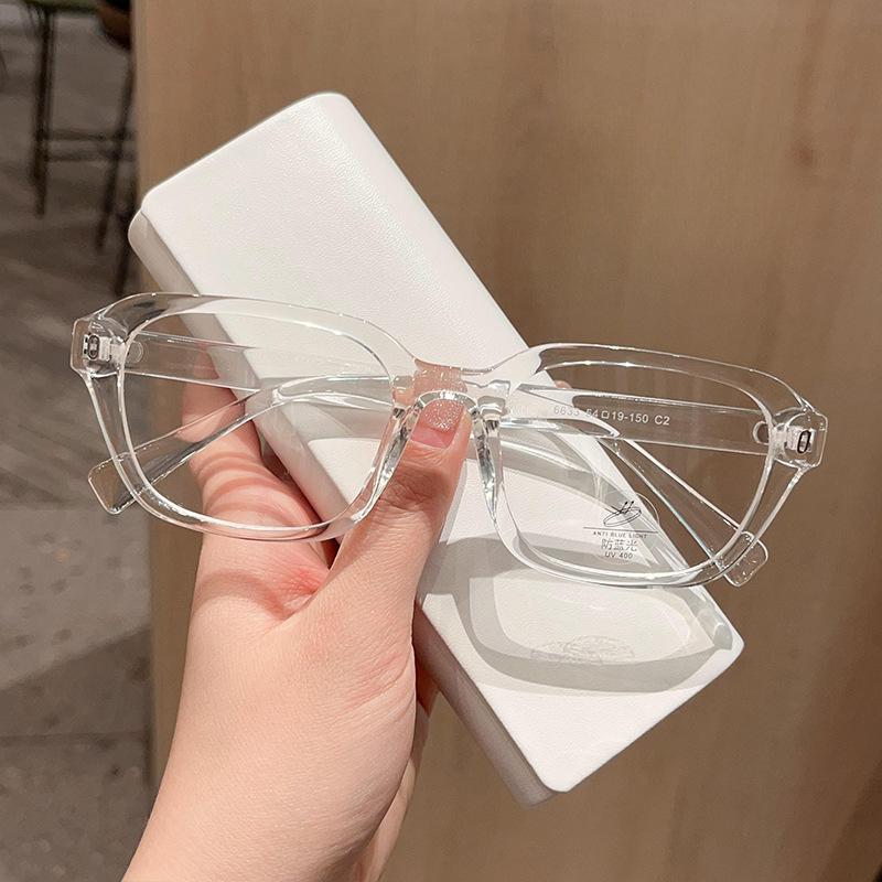 

Модные ретро-очки Polygon TR90, большие черные очки в оправе, простые девушки, которые могут быть оснащены синими очками для близорукости.