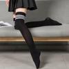 New Sexy Medias Black White Striped Long Socks Women Over Knee Thigh High Over The Knee Stockings Ladies Girls Warm Knee Socks