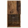 Wall Mounted TV Cabinet with LED Vintage Wood Finish 30.5 x 30 x 60 cm