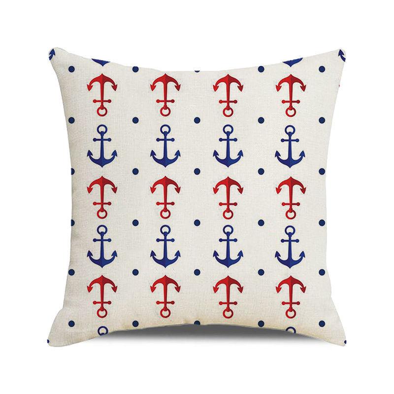 Watercolor sailing-themed sailboat Digital printing short plush pillow covers for car sofa office cushion cover home goods
