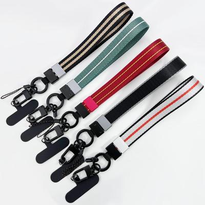 Dragonne en nylon tressé pour téléphone portable avec pendentif en alliage détachable