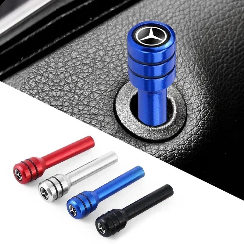 Car Interior Aluminum Alloy Door Pin Lock Knob Lift Covers Lifting For Mercedes Benz A C E Class GLE GLB GLC W205 W212 W213 X253 yyy1