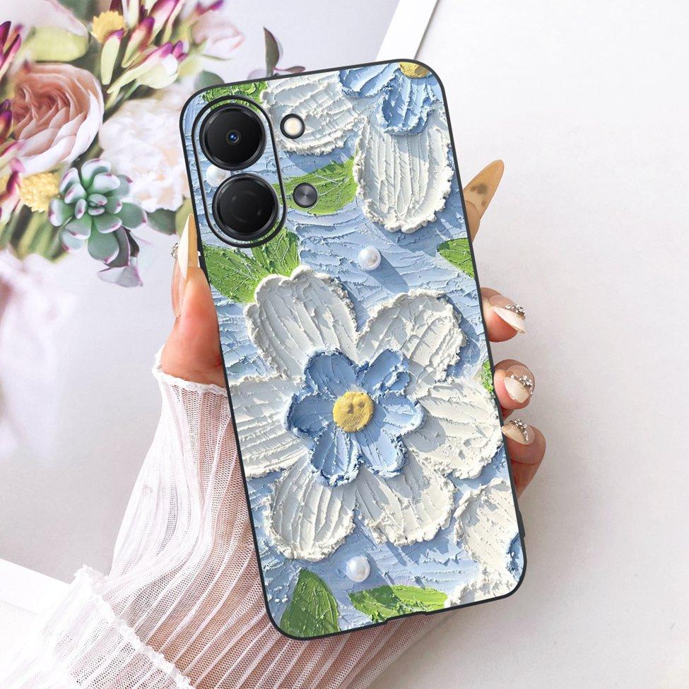 For Tecno Spark Go 3 Case Cover Fashion Butterfly Luxury Cute Painted Black Silicone Bumper For Tecno Spark Go3 KN3 Phone Casing