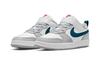 Nike Court Borough 2 Low Top Skateboard Shoes White Gray Blue Kids' BQ5451-117