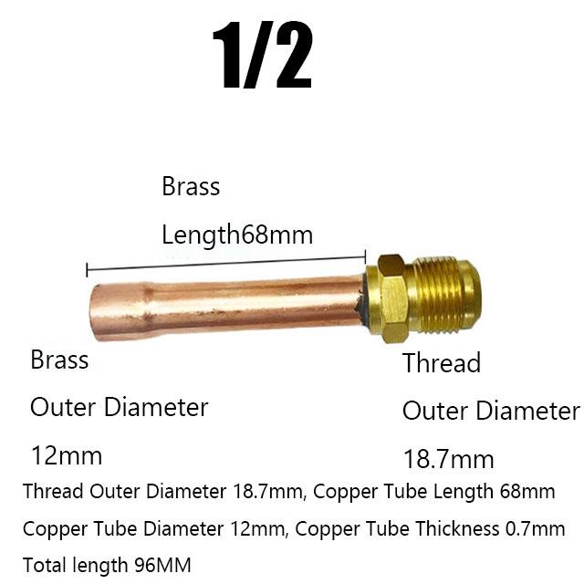 1/4 3/8 1/2 3/4 Inch SAE/Standard 45 Degree Brass Connector Copper Tube End Feeding Connector Adapter Air Conditioner