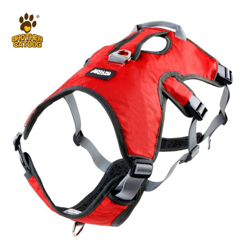 Adjustable Dog Harness Vest With Front Control Handle Medium Large Breeds Anti-Pull Escape-Proof Nylon Chest Strap