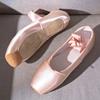 Girls Ballerina Ballet Pointe Shoes Pink Women Satin Ballet Shoes for Dancing