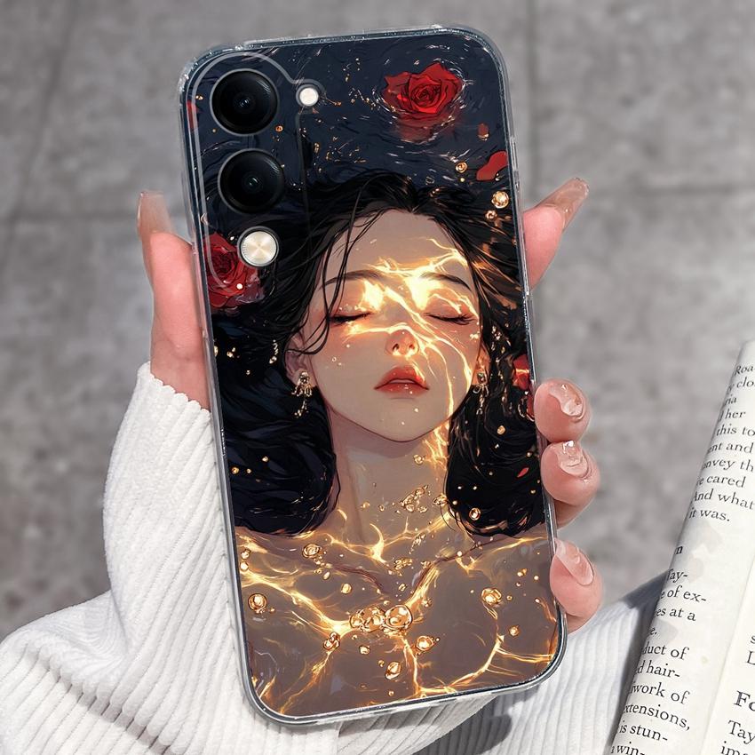 Fashion Casing For Vivo Y04 Y02 Y02a Y02s Y400 Pro X200 Ultra X200s Phone Case Lovely Cat Panda Shell Transparent TPU Soft Silicone Shockproof Housing