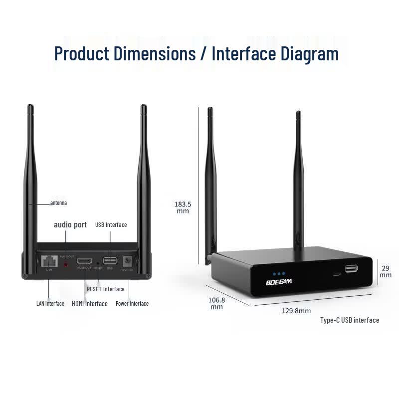 BOEGAM VS100 4K Wireless HDMI Screen Projector (CN version)