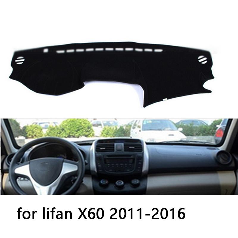 For lifan X60 2011-2016 Right and Left Hand Drive Car Dashboard Covers Mat Shade Cushion Pad Carpets Accessories
