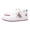 Burgundy simple board shoes new thick-soled vitality student shoes lace sweet beautiful women single shoes