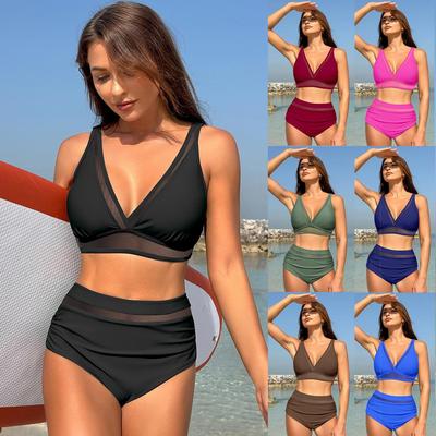 Costume da bagno estivo femminile bikini da donna sexy a vita alta costume da bagno da spiaggia