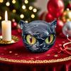 Black Cat Figurine Resin Cat Head Imitation Marble Texture Cat Stone Resin Cat Sculpture Halloween Ornament Cat Sculpture Craft
