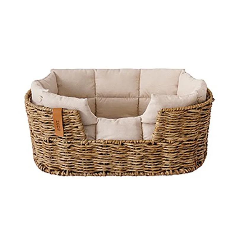 

Гнездо для собак из ротанга, кровать для кошек, домик, четыре сезона, доска для кошачьих царапин, водонепроницаемая, защита окружающей среды, товары для крупных домашних животных