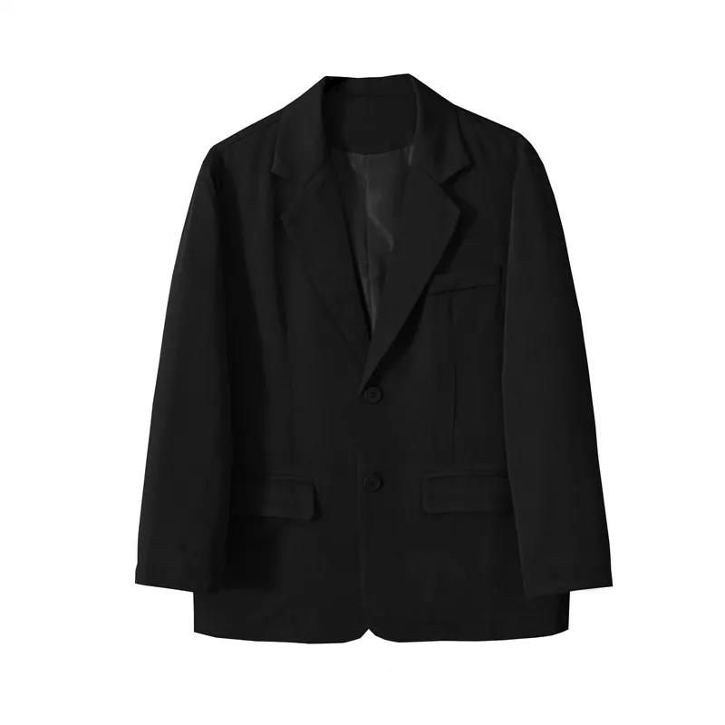 Women Fashion With Pockets Single Button Blazer Vintage Notched Neck Long Sleeves Female Chic Lady Outfits Plus Size