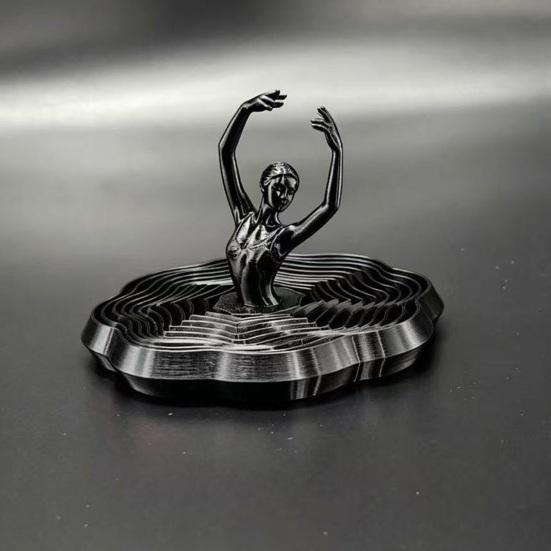 3D Printed Spinning Ballerina Fidget Toy Ballet Dancer Spinner Kinetic Desk Toy Expanded Sensory Stress Relief Toy for Home Office