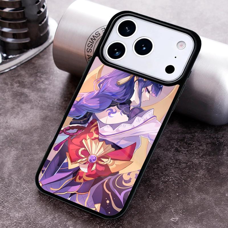 Raiden Shogun Baal Genshin Impact Phone Case for iPhone 17 16 15 Pro Max Air 14 13 12 11 Plus Shockproof Capa Cover