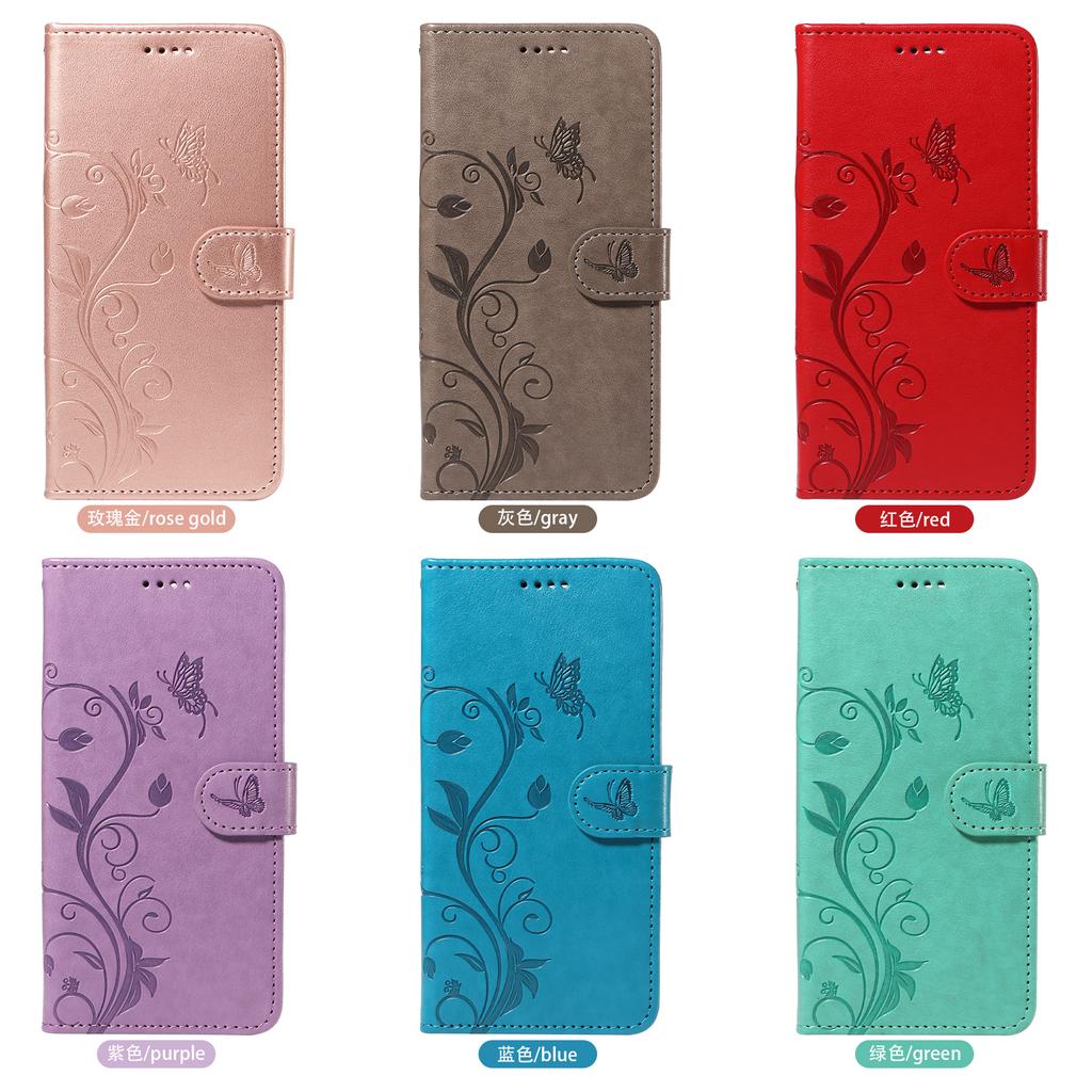 Emboss Flower Flip Cards Solt Wallet Leather Case For iPhone 15 Pro Max 14 Plus 13 12 Mini 11 XR X XS 6 7 8 SE 2022 Book Cover
