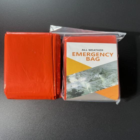 Emergency Thermal Blanket Orange - Sleeping Bag Portable for Outdoor one size