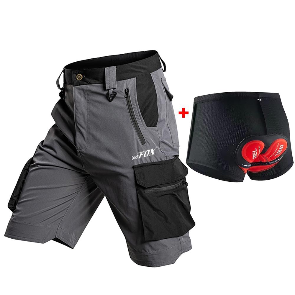 DIRTFOX Fietsbroek Kort Racing Heren Racefiets Mountainbike Korte Broek Pantaloncini Uomo Mtb Fietskleding Motorfiets Cargo Broeken