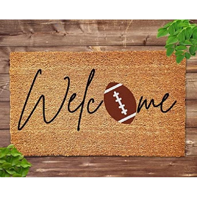 16x24 inch Welcome Football Doormat, Welcome Mat, Football Doormat, Fall Doormat, Front Door Mat, Doormat for Football, Fall Decor, Football Lover