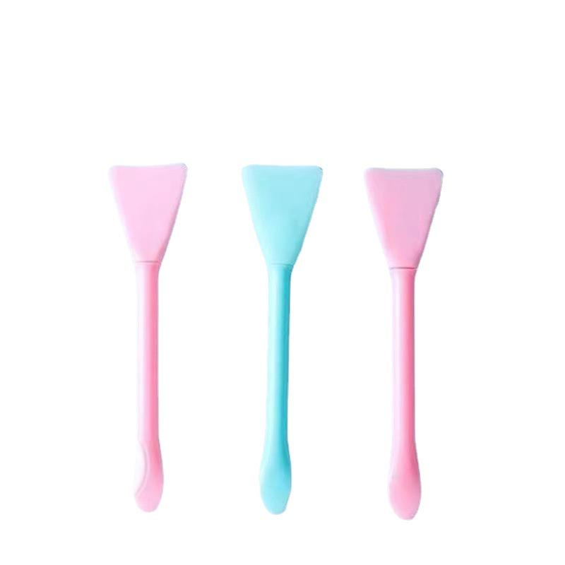 Versatile Double-Headed Silicone Mask Brush with Spoon for Easy Mud Mask Application