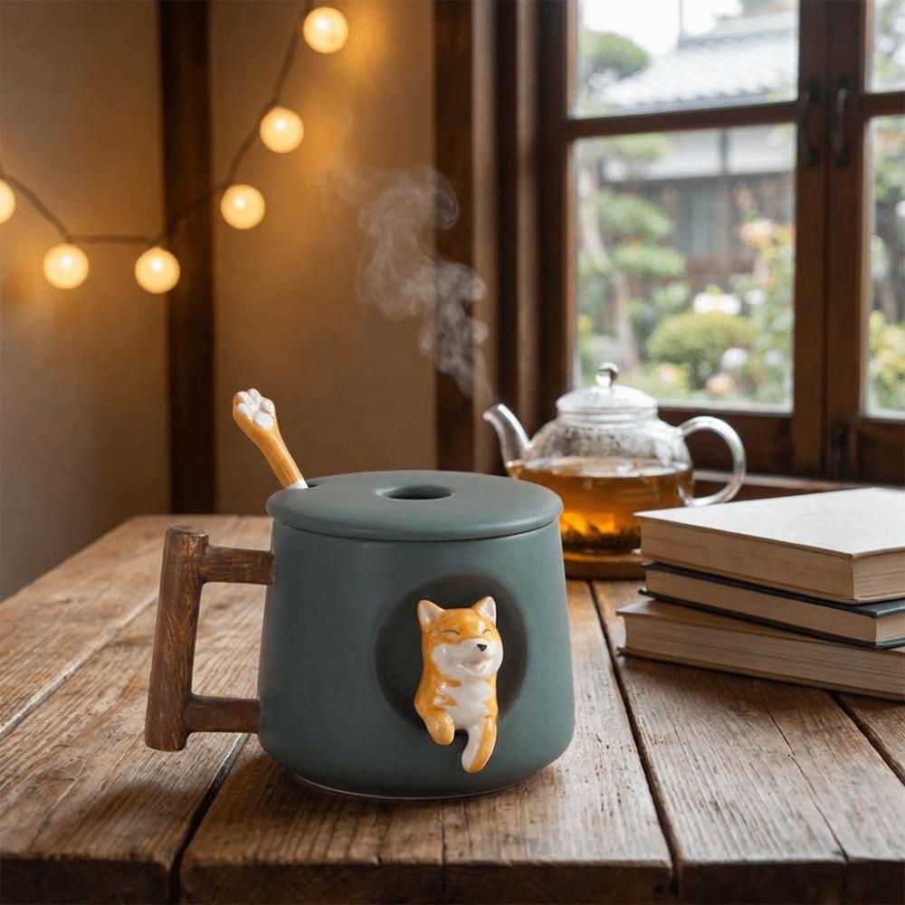 Cartoon 3D Ceramic Mug 420ml Tea Cup Cute Water Cup Breakfast