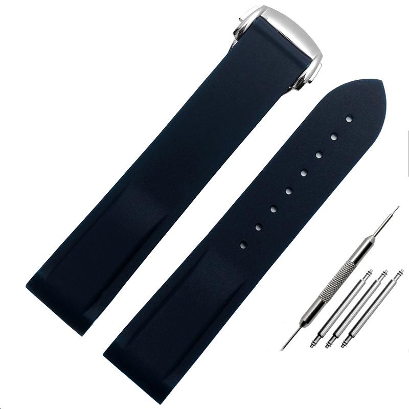 Bracelet de montre en caoutchouc et silicone Classic Arc, 20 mm/22 mm, compatible avec Omega Seamaster GMT Diver 300 Speedmaster Seiko Hamilton