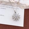 Necklace Rotatable Sun Flower Necklace Accessories Copper Plated Real Gold Color Retention Trendy Fashion Versatile Clavicle Chain