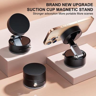 Magnetic Car Mount Vacuum Suction Cup Navigation Holder Flexible Auto Mobile Phone Stand Cell Phone Automobile Cradles for All