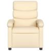Vidaxl Reclining Massage Armchair, Cream, Fabric Upholstered