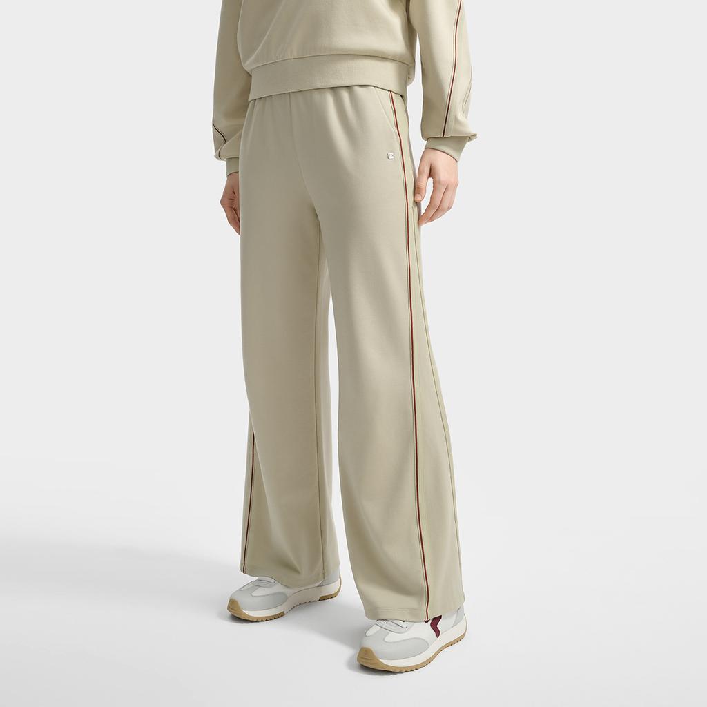 FILA White Fashion Simple Versatile Comfortable Classic Straight Leg Knit Casual Pants Women bottoms F11W533601F-GY