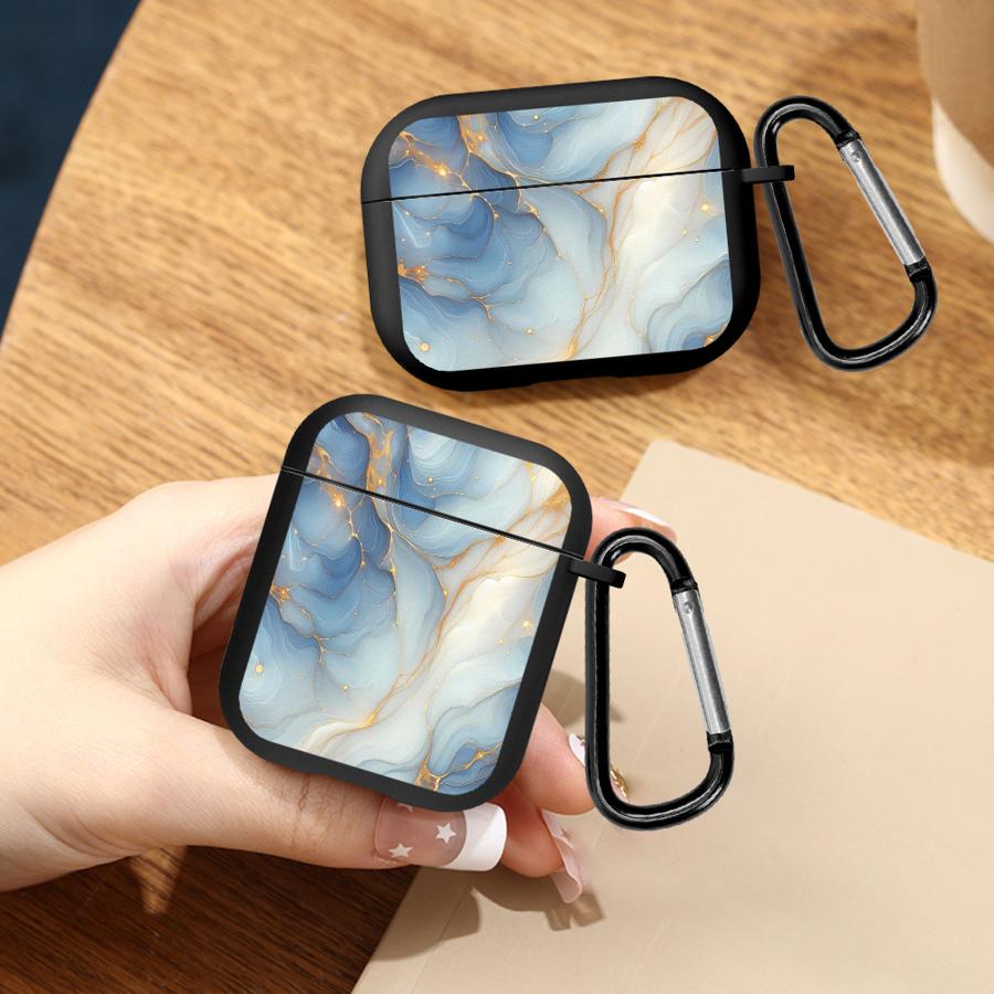 Aqua Gold Agate Earphone Cases Cover Case For Airpods 3 1 Pro3 Pro 4 2 Pro2