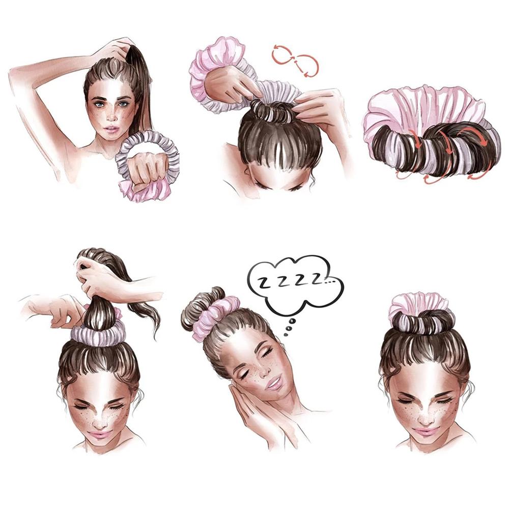 Hitzefreies Lockenstirnband Lockenwickler Schlaf-Locken Wellen-Lockenstab Haarstyling