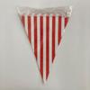 Red & White Striped Triangle Flag Banner for Festivals, Parties, Carnivals & Decorations