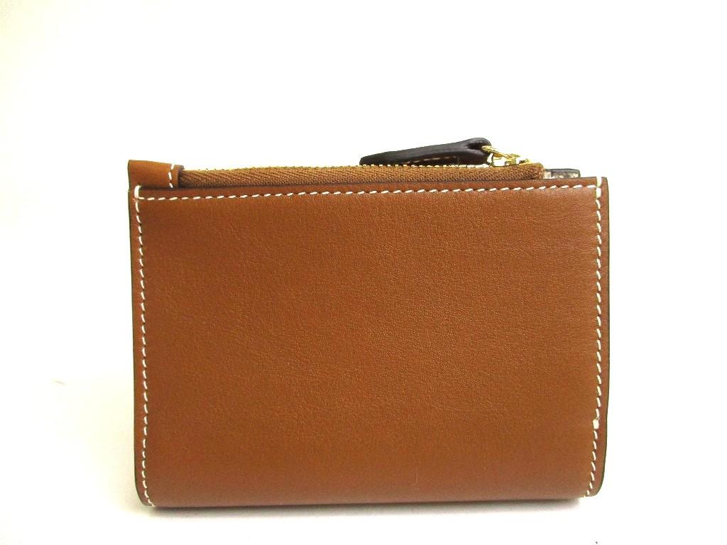 Authentic GUCCI GG Emblem Brown Leather Medium Wallet Bifold Wallet Compact Wallet #a761  Refurbished